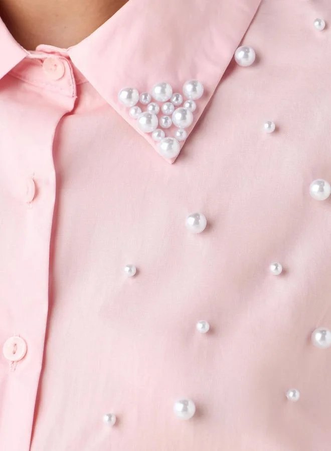 تواكستريمز 2Xtremz Cotton Shirt with Pearl Embellishment